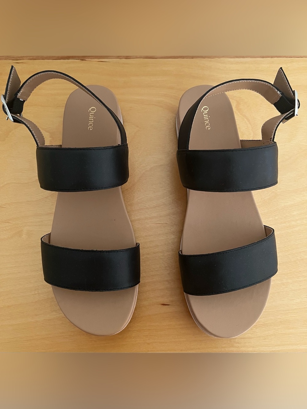 Quince Italian Leather Platform Sandals Size 8 NWOB - Picture 5 of 5